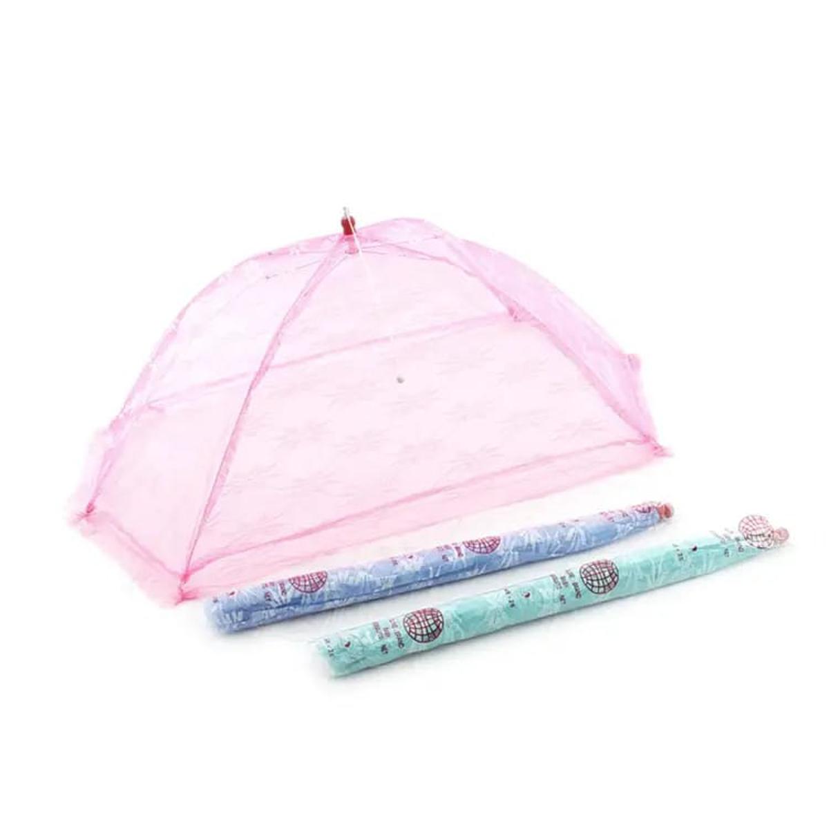 Polyester Kids Mosquito Net for Baby Umbrella Style Full Cover up for 0 to 3 Year Baby, Foldable and Portable Mosquito Net for Toddler and Babies