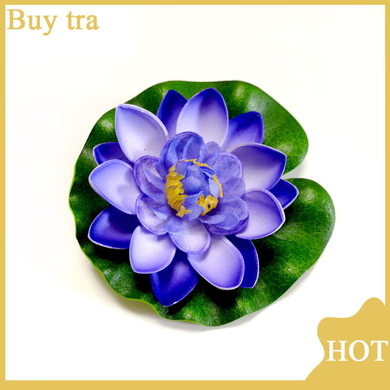 Buytra Hoa lily nước nổi Nhân Tạo Hoa sen EVA trang trí Ao hoa sen nhân