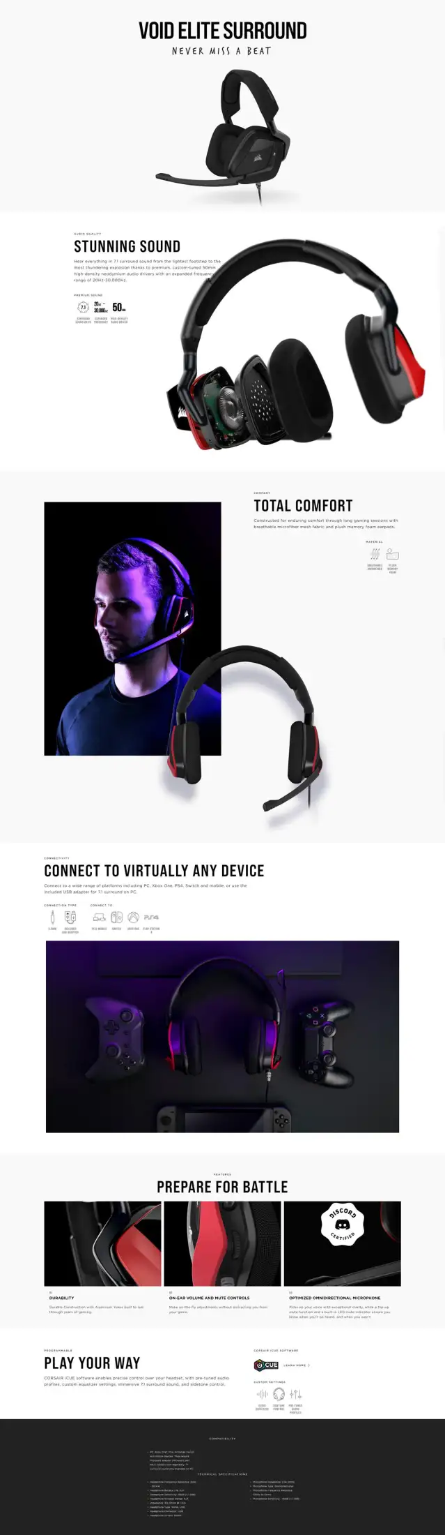 void elite surround corsair