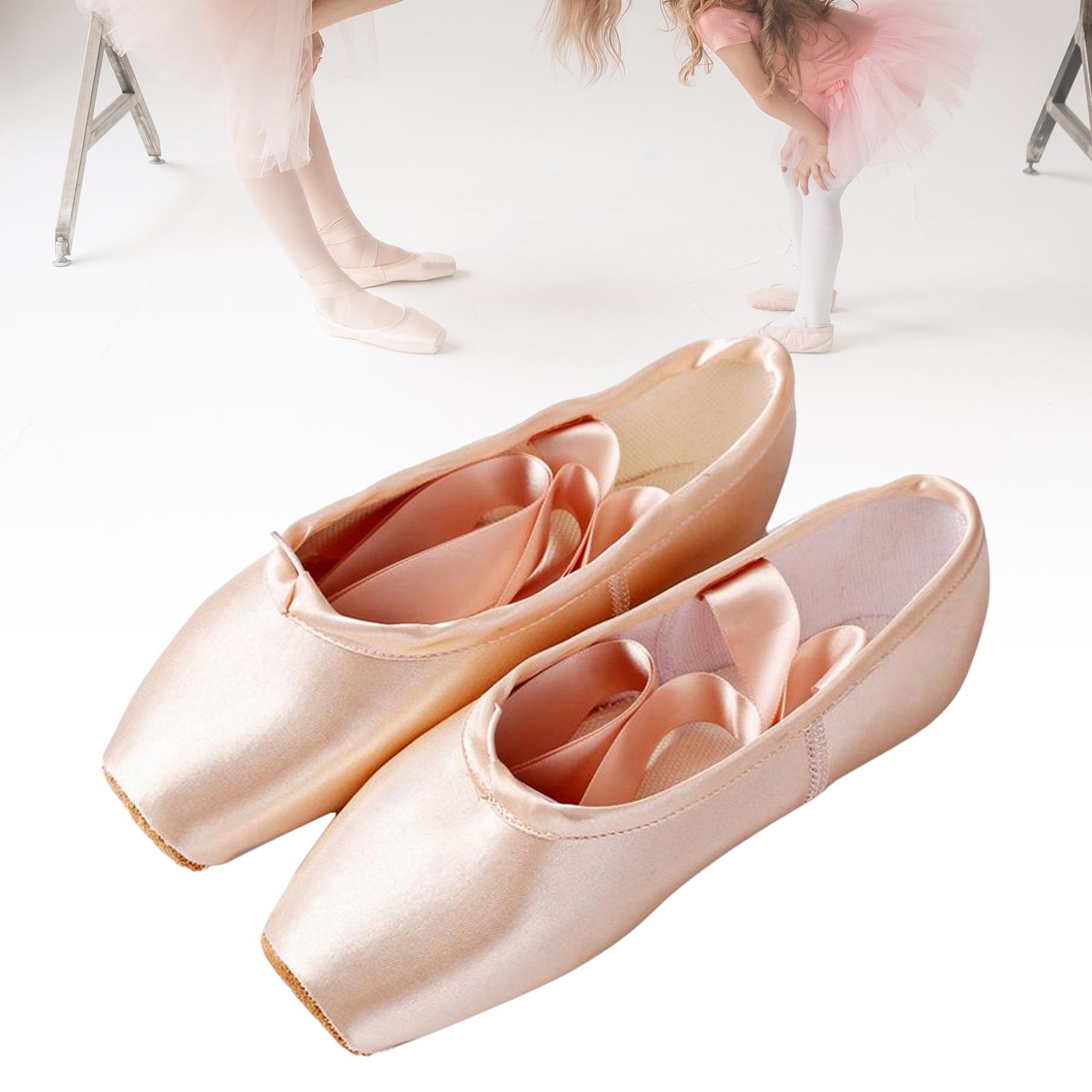 Baynie cô gái chuyên nghiệp Ballet pointe Giày khiêu vũ căn hộ Ballerina Dép dancewear