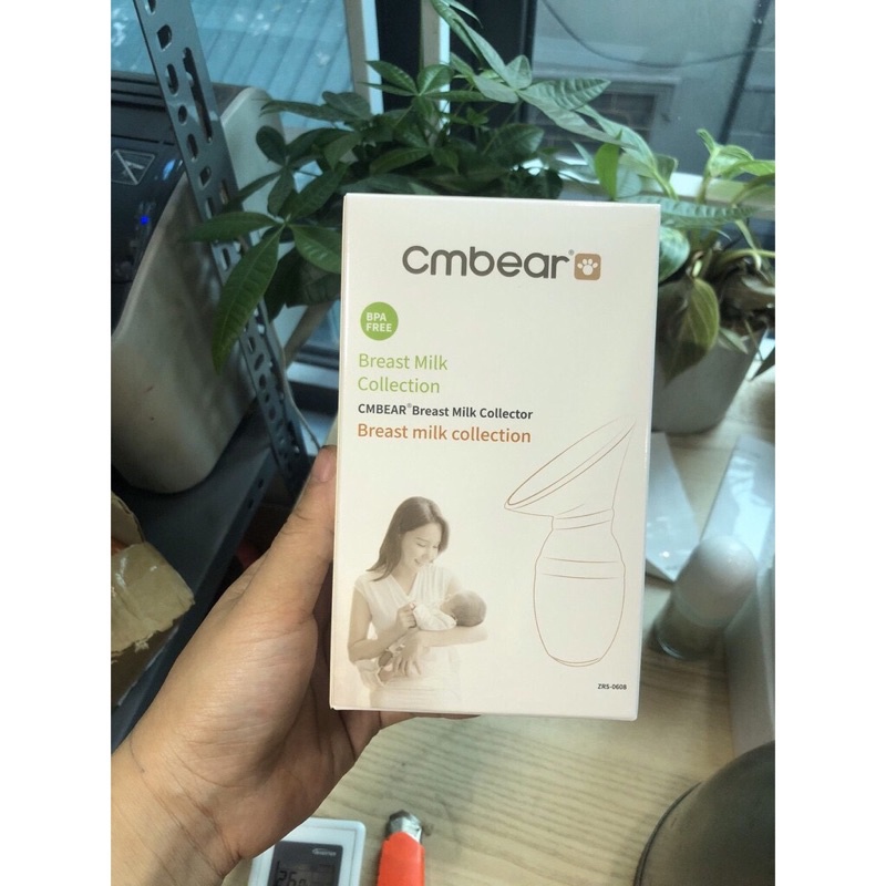 Bình/ Cốc/ Phễu Hứng Sữa Tự Động Kèm Nắp Đậy Cmbear Giúp Mẹ Nhàn Hơn Trong Khâu Bảo Quản Lượng Sữa Dư Thừa