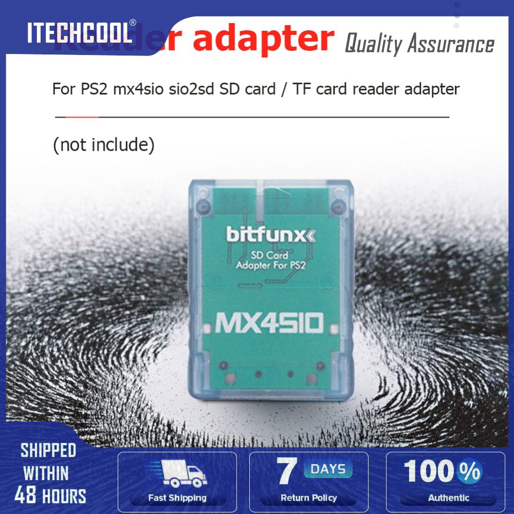 Bộ chuyển đổi thẻ nhớ TF kỹ thuật số an toàn PS2 mx4sio sio2sd Đầu đọc thẻ trong suốt