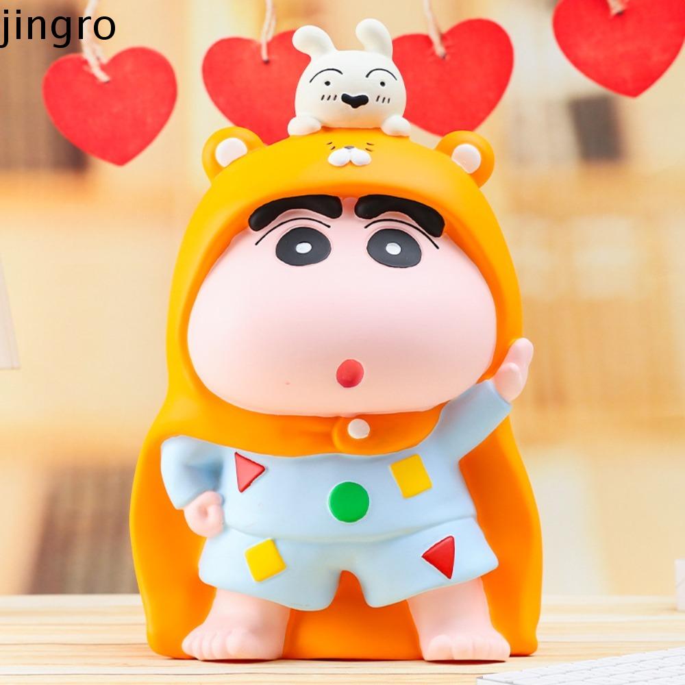 JINGRO Bể tiết kiệm Heo đất Shin-Chan bút chì màu Siêu nhân Áo choàng Hộp đựng tiền bút chì Shin cha