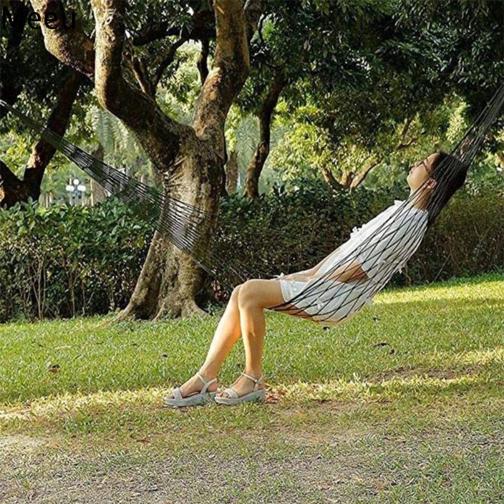 MEEU Có dây Võng lưới ni lông Di động Gấp Giường dây cắm trại Võng treo Vải Giường ngủ ngoài trời Ngủ ngoài trời