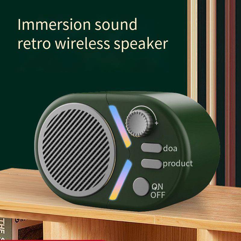 Loa Bluetooth retro màu RGB ánh sáng mini loa mini Loa siêu trầm