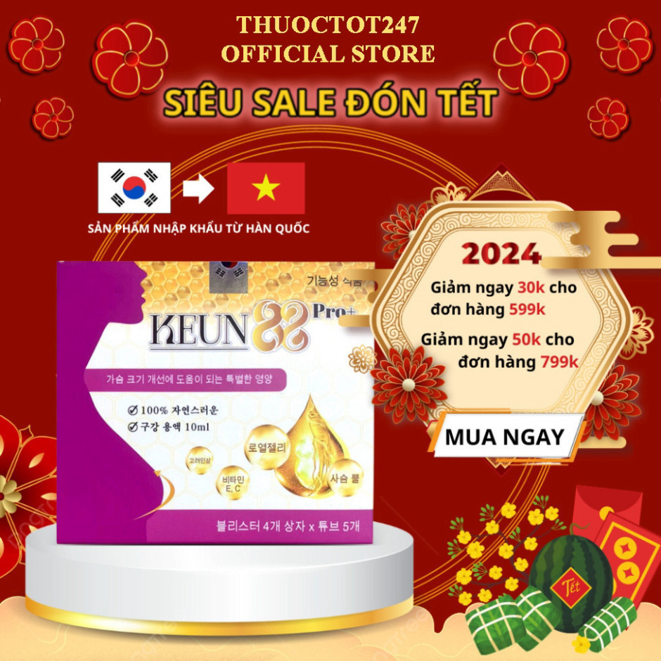 Keun88 Pro+ Tăng vòng 1 nhanh, tăng ngay 5-8 cm ngay trong 1 liệu trình Keun88 Pro+ tăng ngực nhân sâm điều hòa nội tiết làm đẹp da