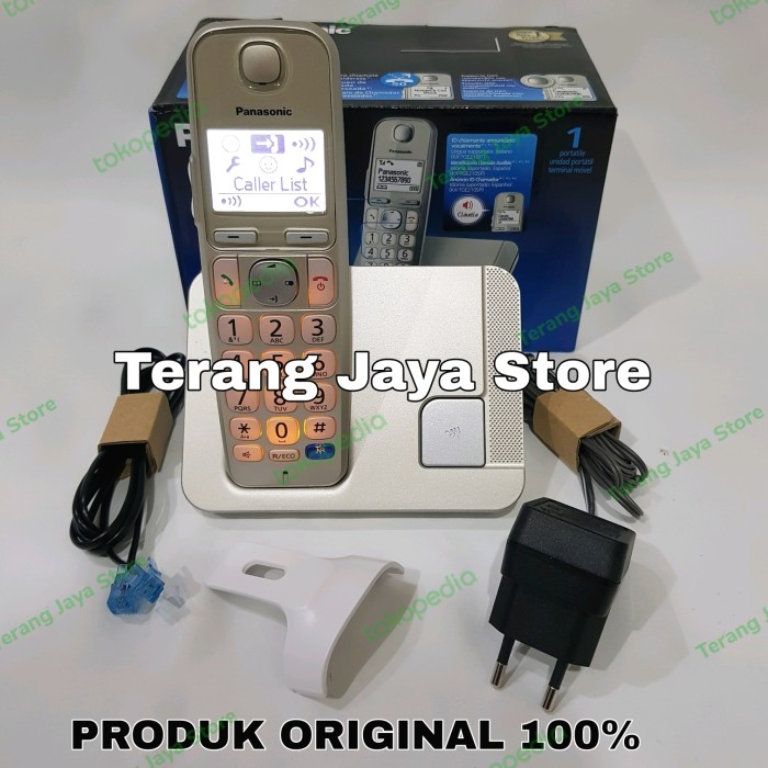 TELEPON WIRELESS PANASONIC KX-TGE210 (GOLD) WIRELESS PHONE TGE210 Harga  1,063,000 Ringgit*Penghantaran Percuma