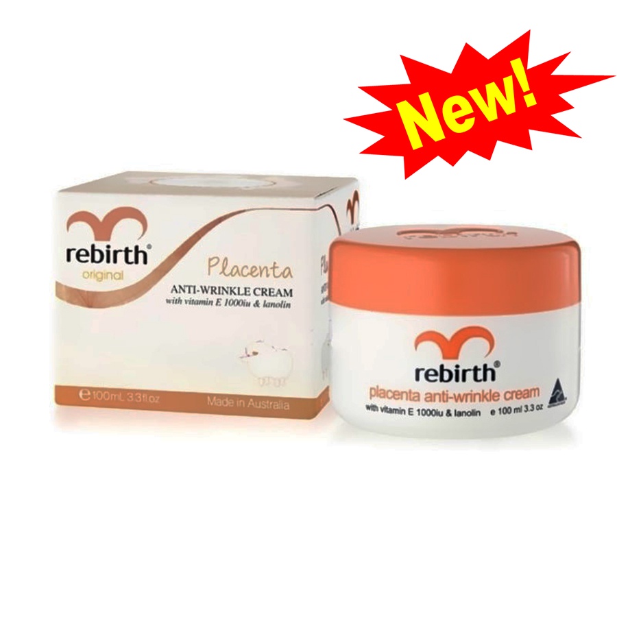 Kem Dưỡng Ẩm Chống Lão Hóa Chống Nhăn REBIRTH PLACENTA ANTI-WRINKLE CREAM 100ML RB02 - CHÂT LƯỢNG HÀNG ĐẦU, SẢN PHẨM ĐẠT CHUẨN ĐƯỢC KHÁCH HÀNG ĐÁNH GIÁ CAO, ƯA CHUỘNG TRÊN THỊ TRƯỜNG MỜI KHÁCH YÊU TRẢI NGHIỆM