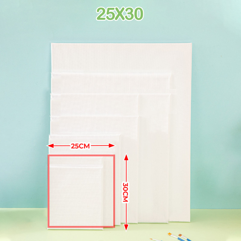 Stretched Canvas Board DIY Art Craft Oil Painting Drawing Supplies Panel Frame 油画板 Kanvas Lukisan