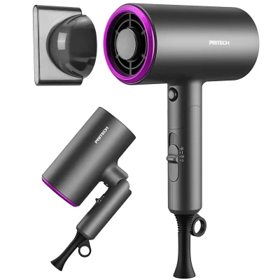 ✽▨► Xiaomi Official Store PRITECH Leafless Hair Dryer Foldable Negative Ion Household Silent 1400W High Power Hair Dryer Universal