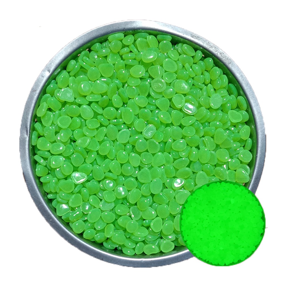 ZENDO12 600Pcs Nhựa Sỏi phát sáng trong bóng tối Đầy màu sắc mini Đá trang trí bể cá Bền bỉ Tự làm Sỏi phát sáng cho vườn Trang trí cảnh quan - 7