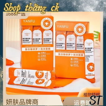 Mặt nạ cà rốt sủi bọt thải độc sạch mụn, Mặt nạ cà rốt, mặt nạ sủi bọt se khít lỗ chân lông