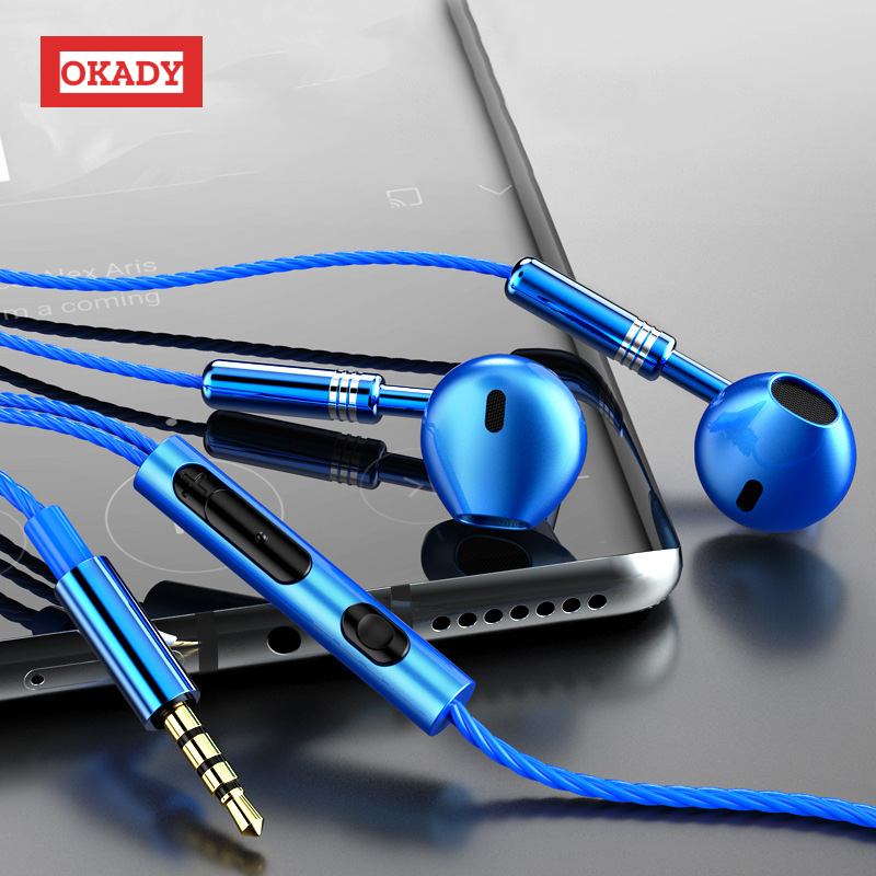 XIAOMIJIA New Metal Wired Semi-in-ear Heavy Bass Earbuds Line Control with Microphone Mobile Earphones ราคา 102 บาท*ส่งฟรี