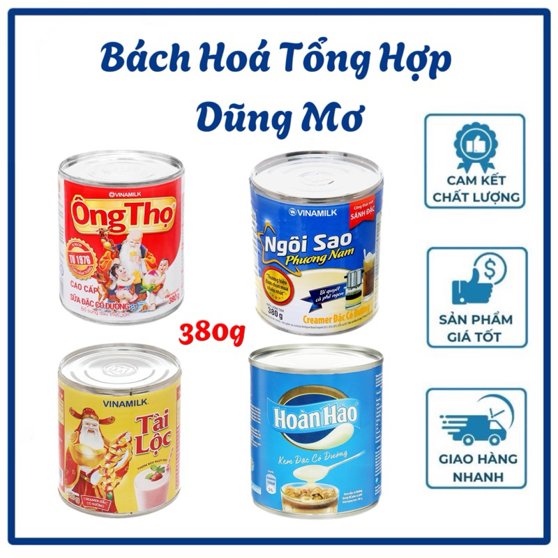 Sữa Đặc Ngôi Sao Phương Nam  - Sữa đặc Ông Thọ - Sữa đặc Tài Lộc - Sữa đặc Hoàn Hảo | Bách Hoá Tổng 