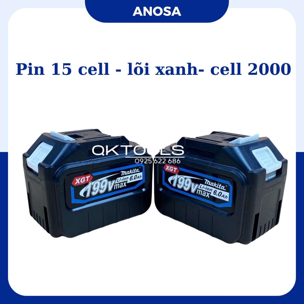 Pin máy khoan makita pin 15 cell chân pin phổ thông bin makita 6ah