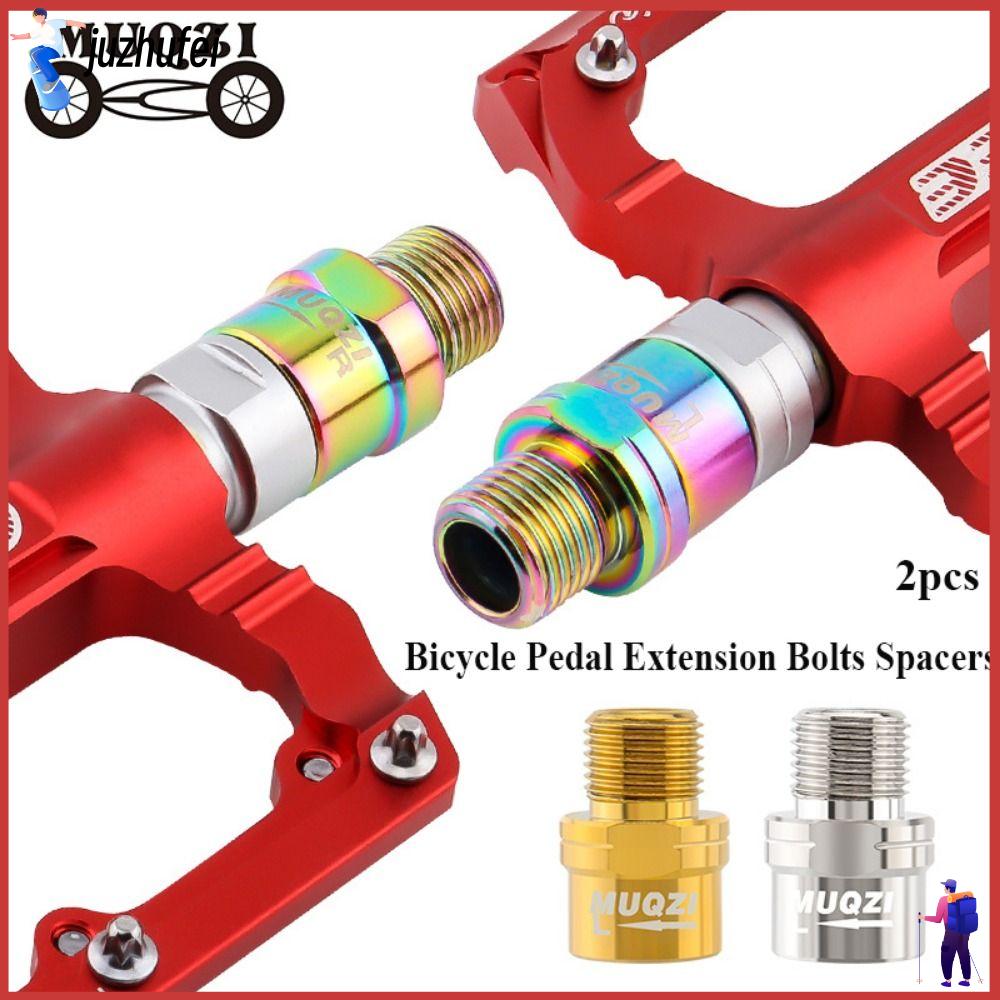 JUZHUFEI 2pcs 16mm Bộ mở rộng Bàn Đạp Xe Đạp Trục khuỷu Miếng đệm xe đạp Dụng cụ mở rộng trục khuỷu Bu lông mở rộng bàn đạp Mở rộng chân