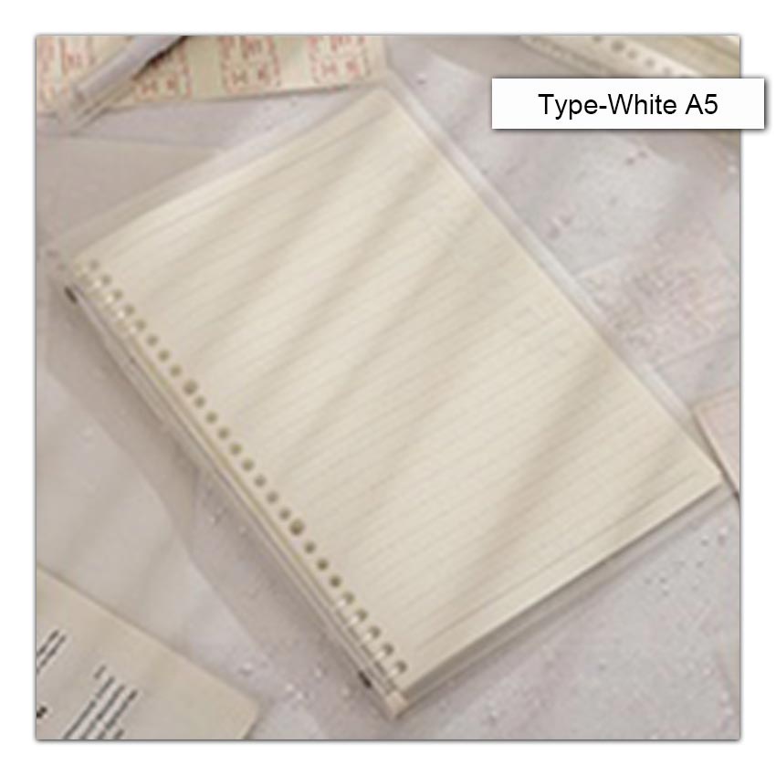 Slim File Binder Notebook Buku Tulis Catatan Transparan A5 / B5