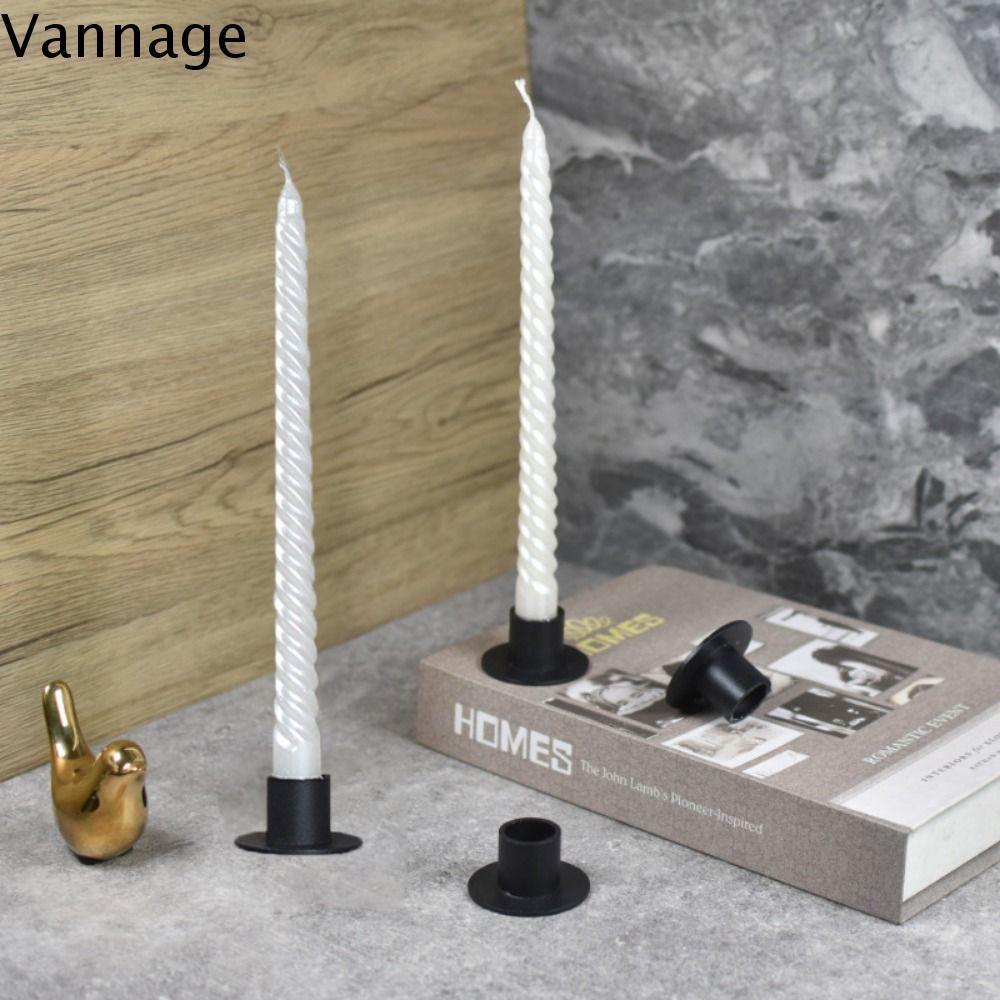 VANNAGE Phong cách Giá đỡ nến hình trụ Nhỏ Dễ sử dụng Giá đỡ nến bằng sắt Di động Đơn giản Chân nến đám cưới Trang trí Nhà trang trại