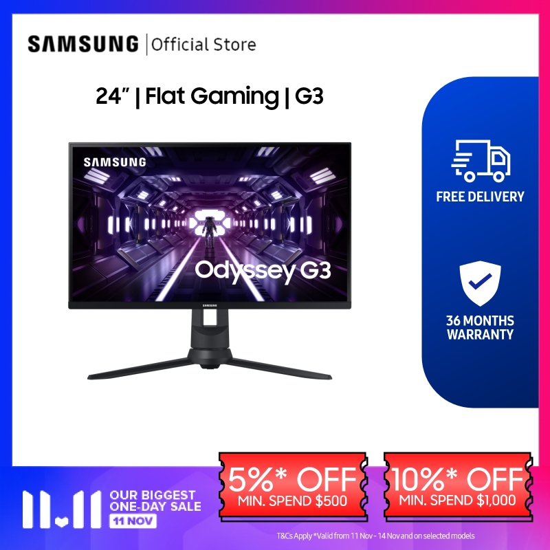 [Bulky] Samsung 24 Gaming Monitor With 144Hz Refresh Rate / 36 Months Warranty / LF24G35TFWEXXS Singapore