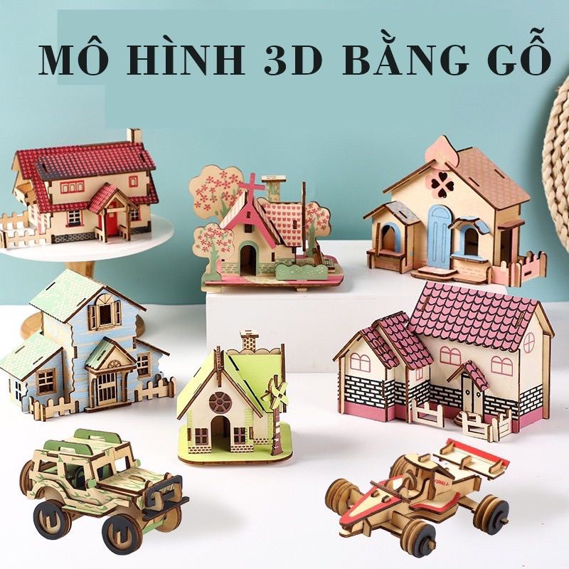 Đồ chơi lắp ráp 3d bằng gỗ
