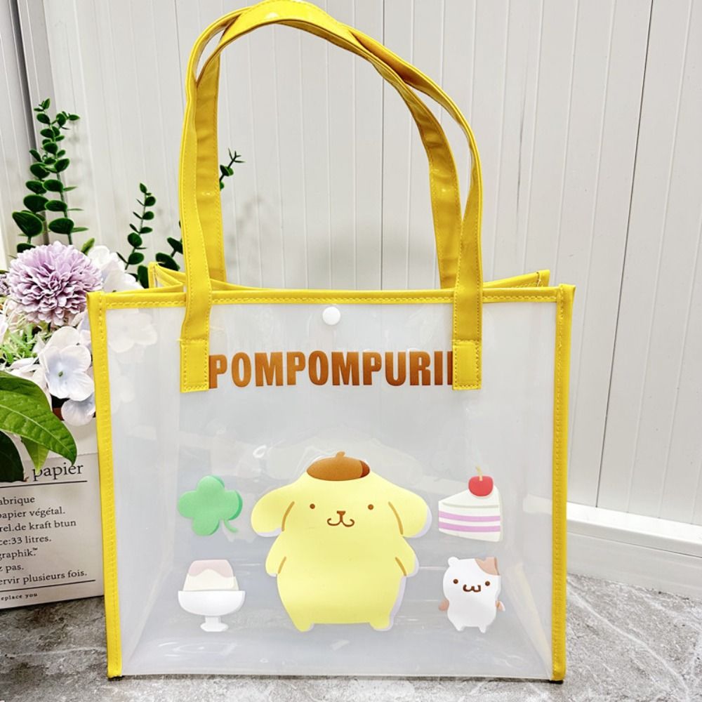 GOUPDO Trong suốt Túi xách thạch sanrios Anime Hoạt hình dễ thương Túi tote du lịch  Tay cầm bền Túi giặt - 7