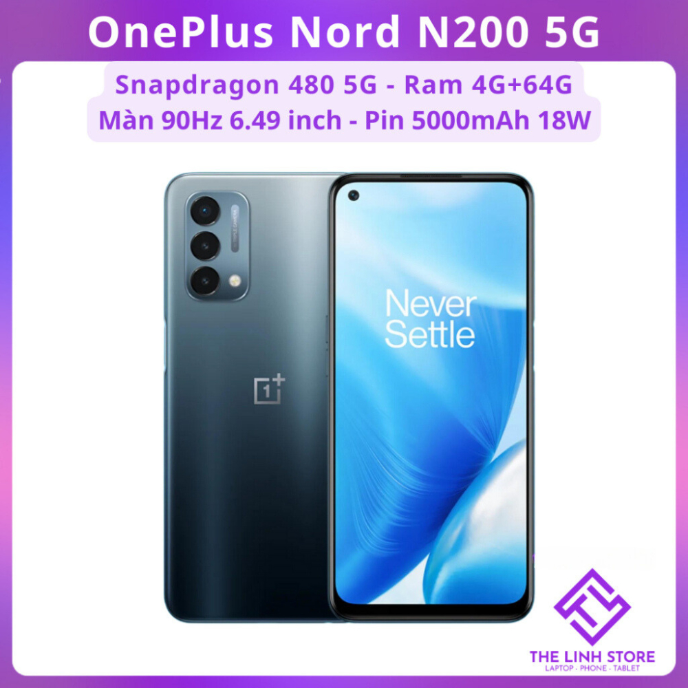 Điện thoại OnePlus Nord N200 5G màn 6.5 inch 90Hz - Snaρdragon 480 5G