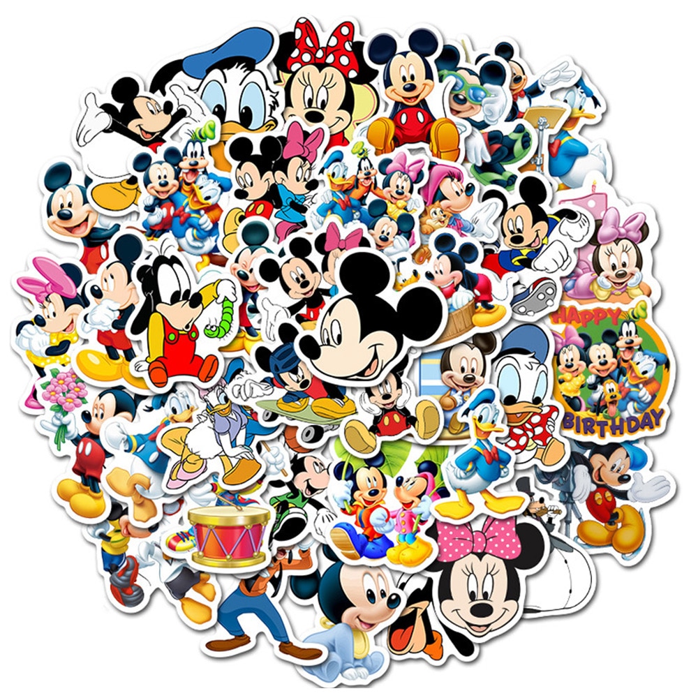 10/50PCS Mickey Mouse Stickers Cartoon Children