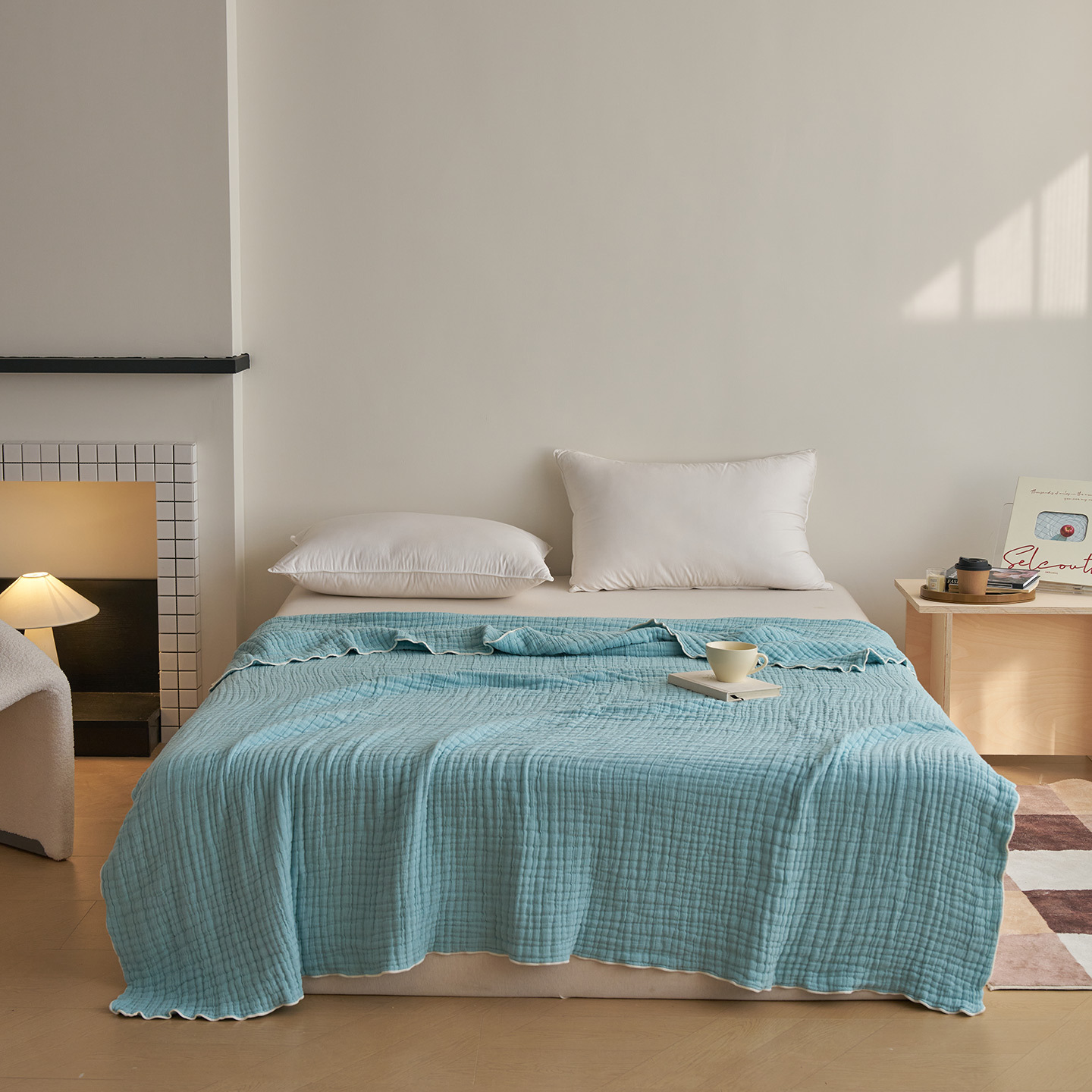 100% Cotton Six-Layer Gauze Cover Blanket For Children And Adults Pure Cotton Knitted Seersucker Thin Blanket Sofa Nap Leisure Blanke