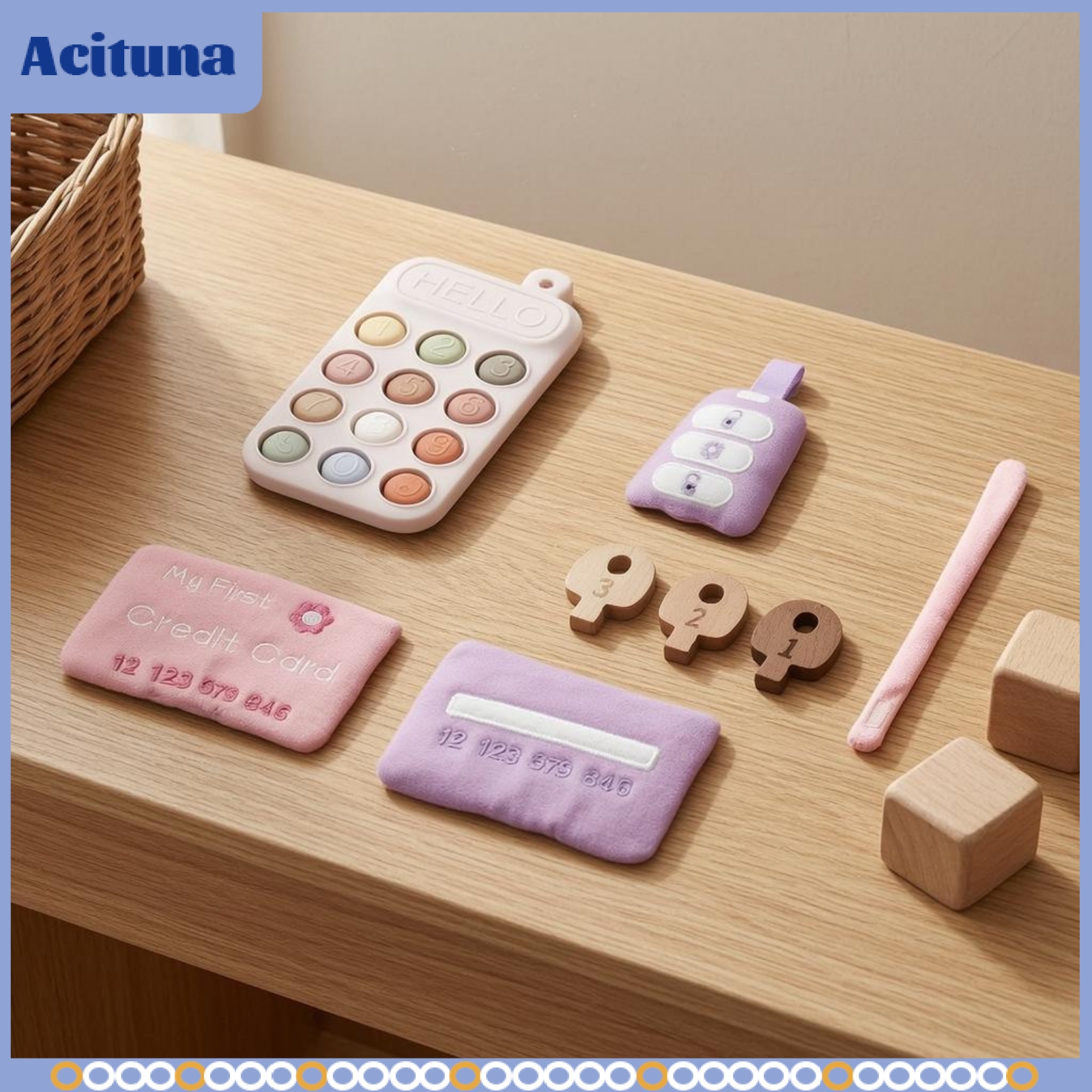 Acituna Soft Fabric Pretend Play Purse Set Padded Accessories Kids Purse Playset Lightweight Children's Handbag Set ราคา 4,818 บาท*ส่งฟรี