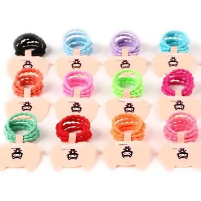 Quality Basic Kids Rubber Bands Hair Bands Ties Elastics Ponytail Holders No Aches Durable Hair Accessories Perfect For Toddler Baby Girl Tiny Hair