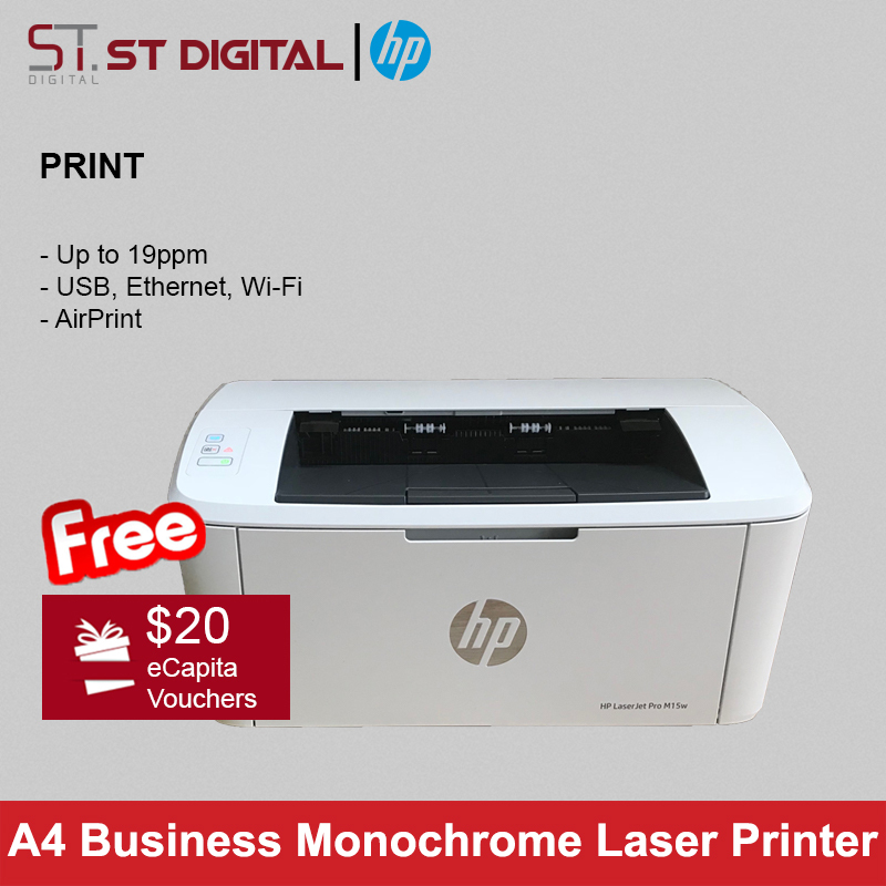HP M15w A4 Wireless Business Monochrome Laser Printer M15w M 15 W M15 W M 15W Singapore