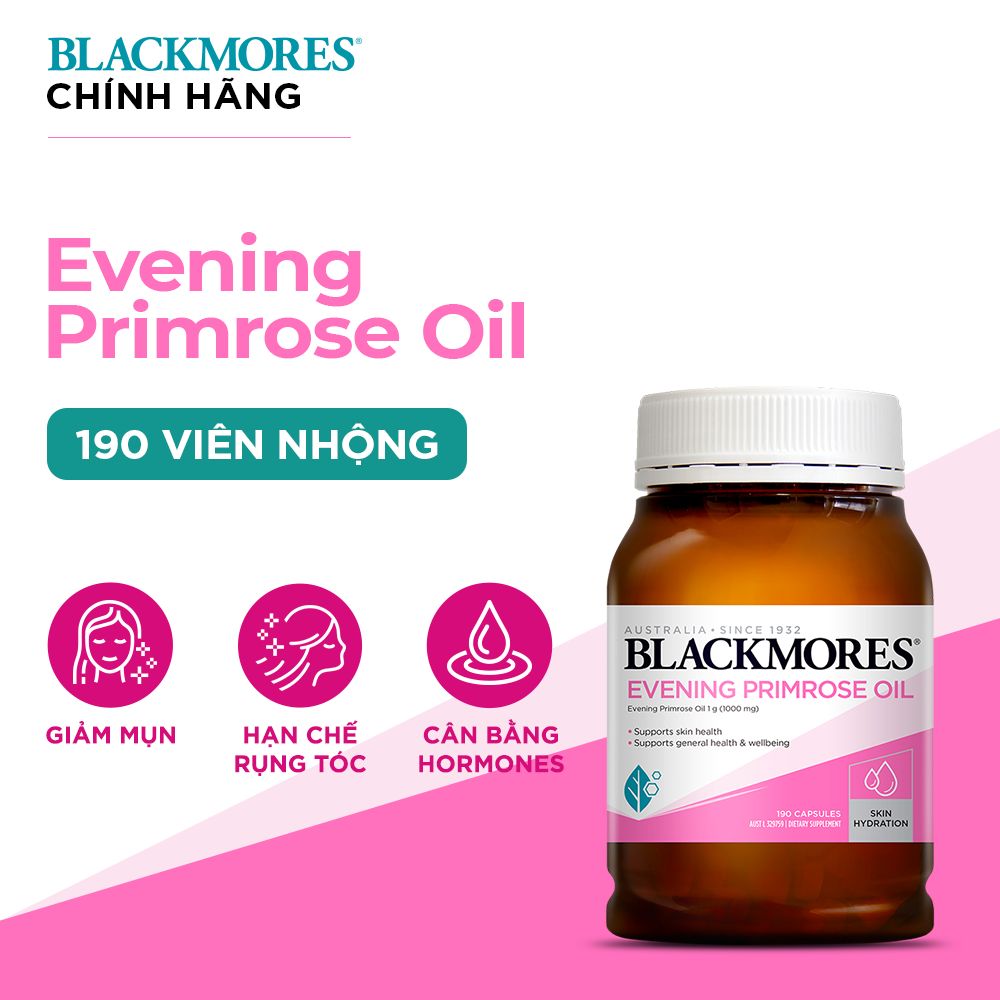 Dầu hoa anh thảo Healthy Care blackmores evening primrose oil 190 viên