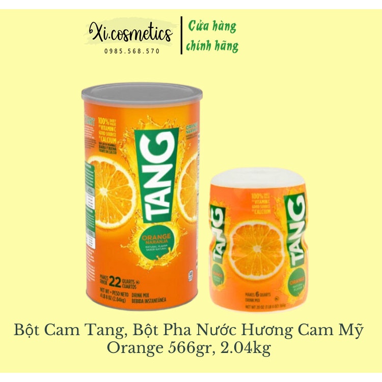 Bột Cam Tang, Bột Pha Nước Hương Cam Mỹ Orange 566gr, 2.04kg