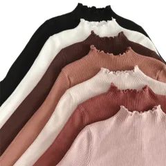 Sweater Rajut Turtleneck Kriwil Lengan Panjang Curly Tabita Atasan Wanita