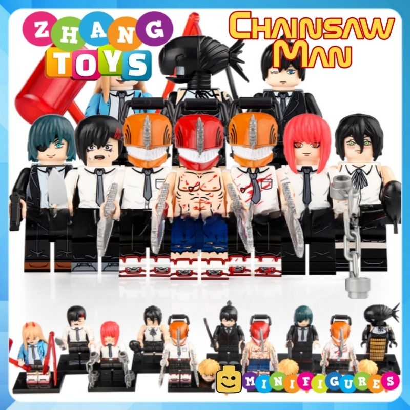 Đồ chơi xếp hình Chainsaw Man Denji Himeno Pochita Hayakawa Aki Reze Bomb Higashiyama Kobeni Minifigures Koruit KT1067