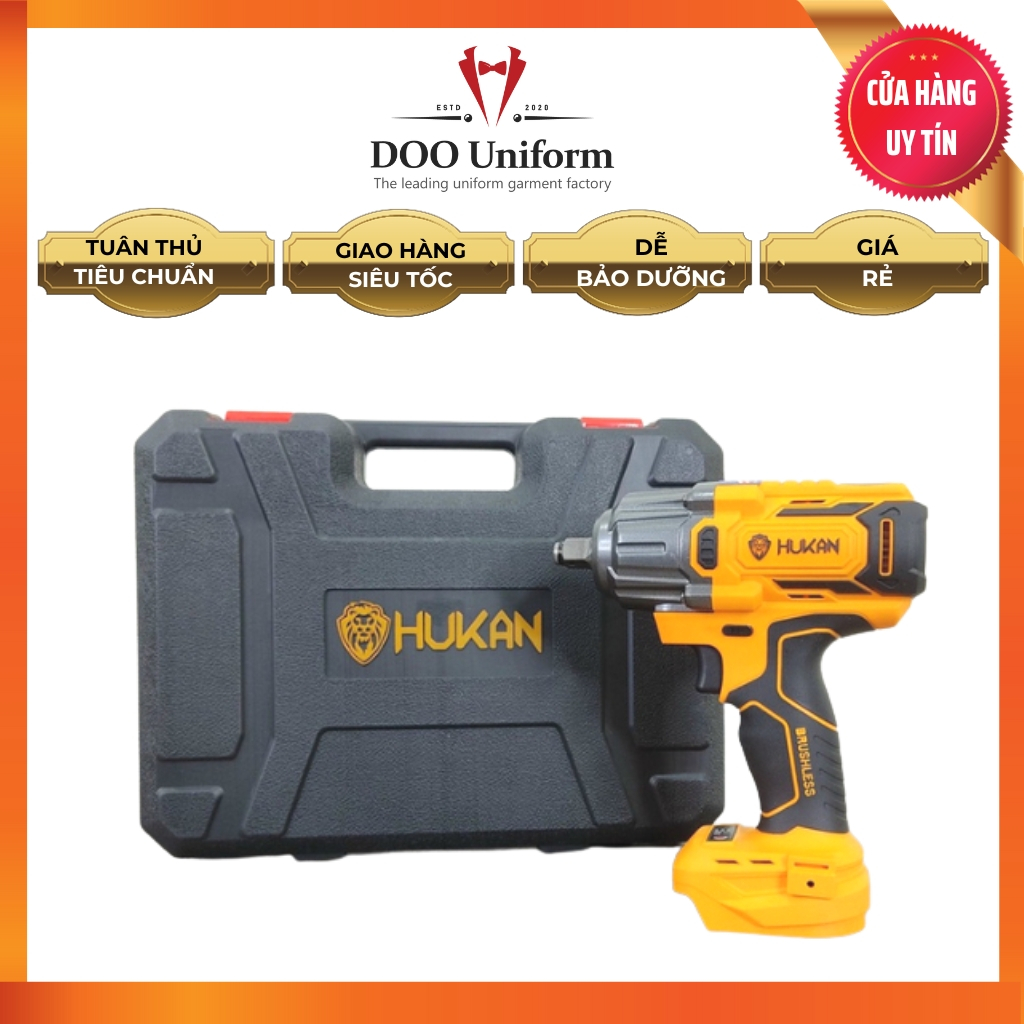 Máy Siết Bulong HUKAN Z900 Lực Siết 360Nm Pin 10cell Tặng Kèm Bộ 10 Đầu Khẩu, điện áp pin 21v, động cơ không chổi than