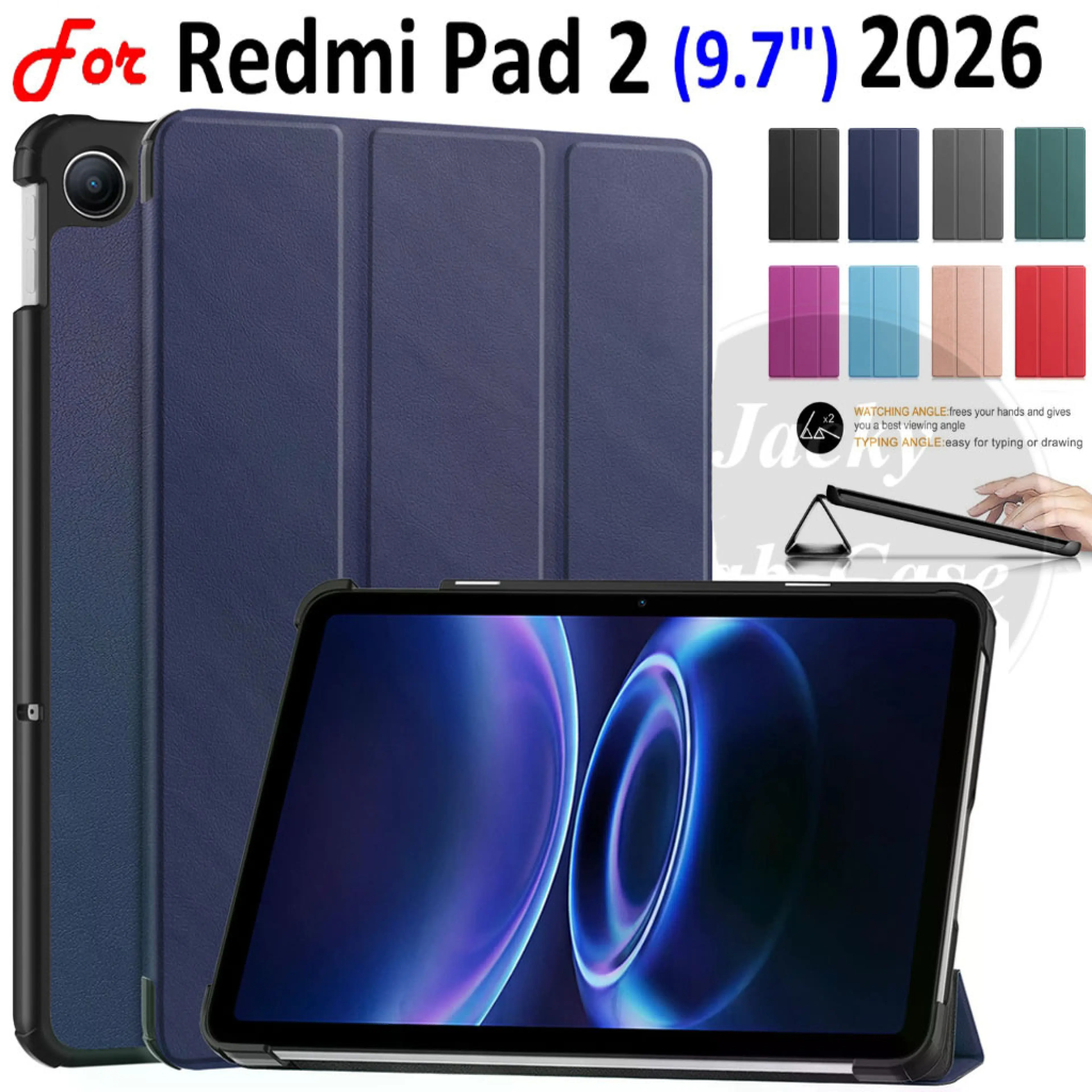 เคสฝาพับ สำหรับเรดมี่ แพด 2 9.7 2026 Case มีช่องปากกา เคส For Redmi Pad 2 9.7 2026 redmi Pad SE 11 8.7 mi Pad 7 6 pro