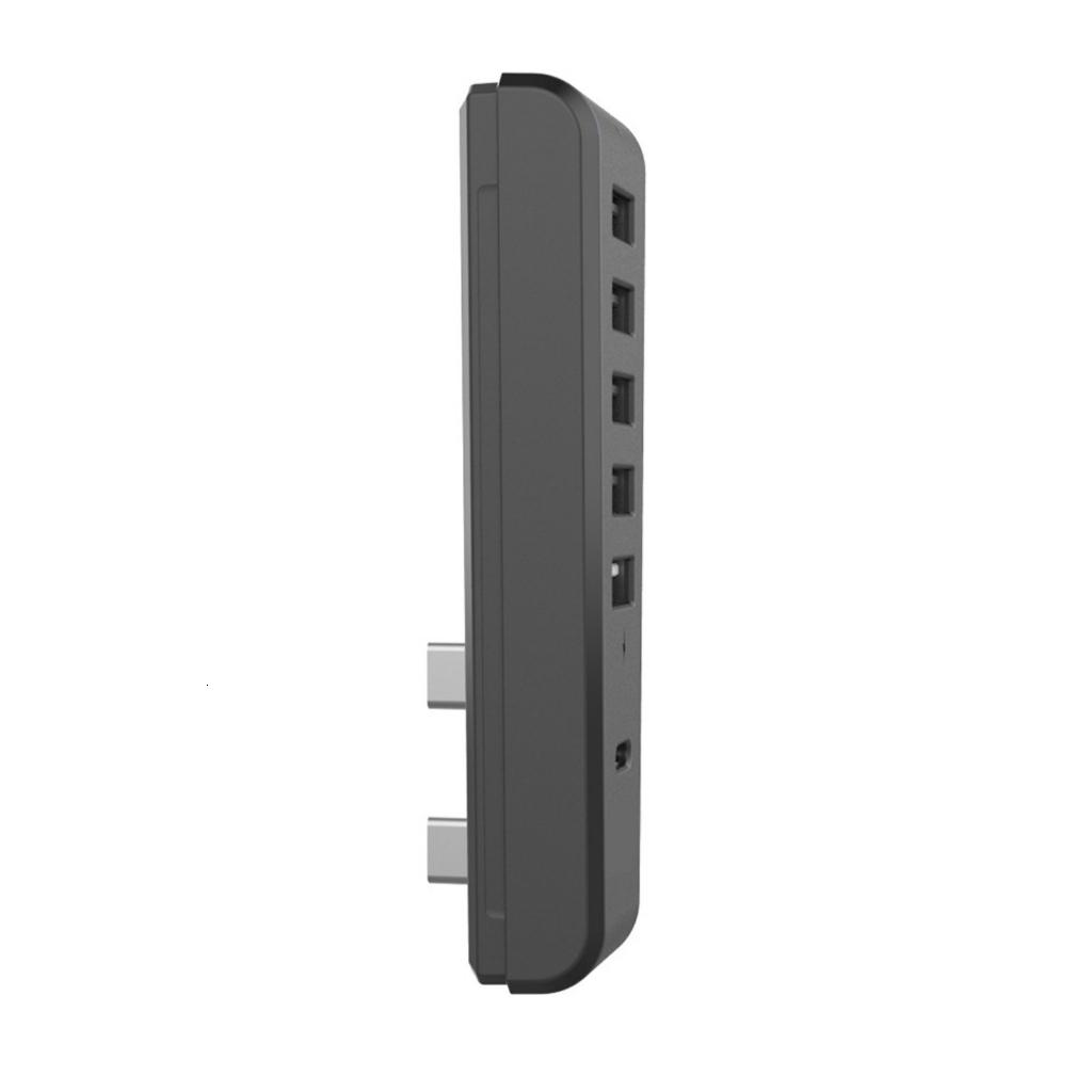 Bộ chia USB HUB cho giao diện điều khiển với 4 USB 2.0 + 1 type-C + 1 cổng sạc USB