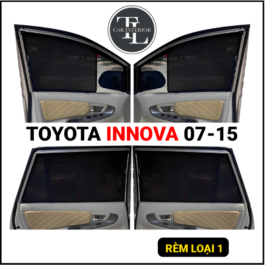 Rèm che nắng nam châm xe Toyota Innova 2007-2015 TL Auto, Che nắng chống tia UV, Bộ 4 tấm chất lượng loại 1, Bảo hành 2 năm Giá 238,000 Đồng*Miễn phí vận chuyển