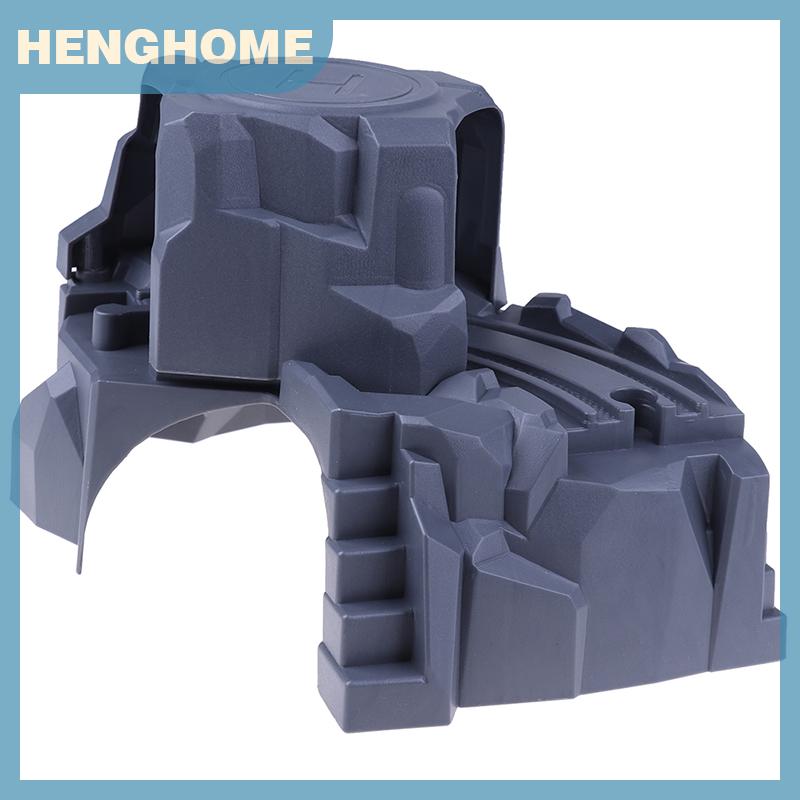 HENGHOME Nhựa Đôi Đường Hầm Bằng Gỗ Train Theo Dõi Đồ Chơi Phụ Kiện Cho Đường Hầm Theo Dõi Train