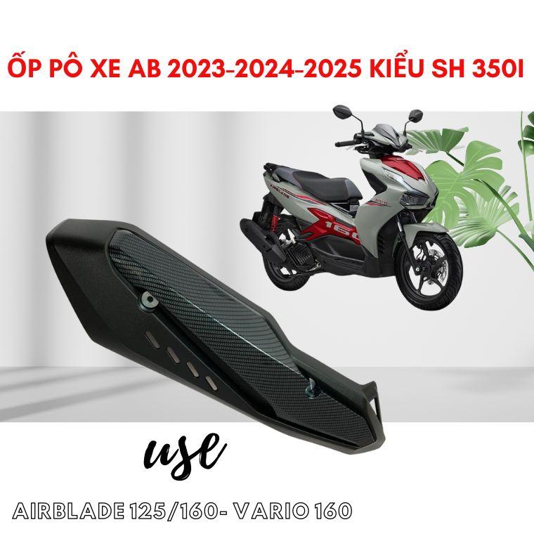 motorart Ốp pô Kiểu SH 350i lắp cho AB 2023-2024-2025