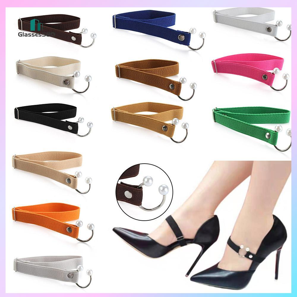 【COD】Phụ nữ Khóa giày cao gót Dây giày lười Phụ kiện giày Dây đai chống trượt Dây buộc mắt cá chân Bó dây giày Ngọc trai hình chữ U