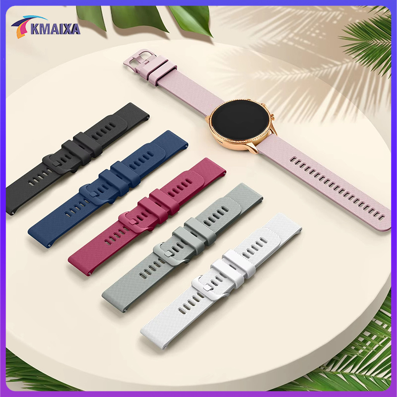 Dây đeo silicon thể thao tháo nhanh 20mm 22mm cho đồng hồ Samsung Galaxy FE 7 6 5 4 40mm 44mm 6 4 cổ điển 42mm 46mm 43mm 47mm 5 LTE 5 Pro 45mm Băng cao su tali đồng hồ thông minh Jam Tangan cho đồng hồ Huawei GT 5 42 46mm/Redmi Watch 5 Active/Amazfit/Garm