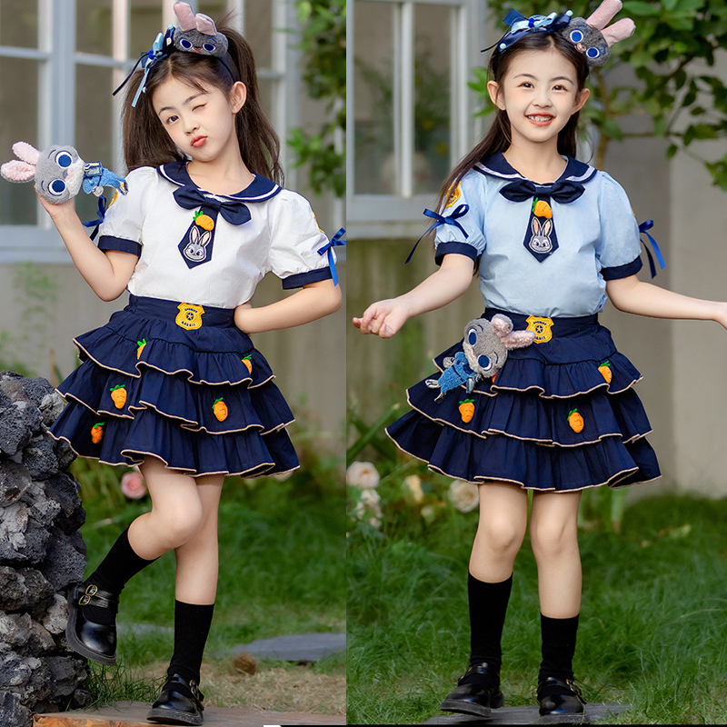 Judy Hopps กระโปรงอะนิเมะ Kawaii สาว Jk ชุด Summer Preppy สไตล์กระต่ายเสื้อ Lolita จีบกระโปรงสองชิ้นของขวัญ ราคา  1,301 บาท*ส่งฟรี