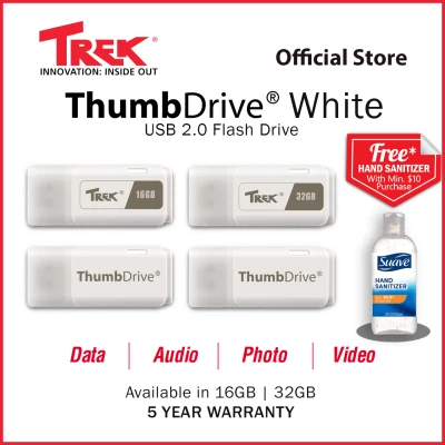TREK USB THUMBDRIVE TD - WHITE (16G/32G) Trek TD-White USB Flash Drive