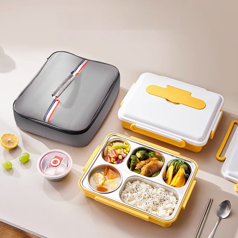 GIANXI Portable Thermal Lunch Box Stainless Steel Heat Preservation Bento Box Food Container With Lunch Bags Kitchen Accessories ราคา 809 บาท*ส่งฟรี