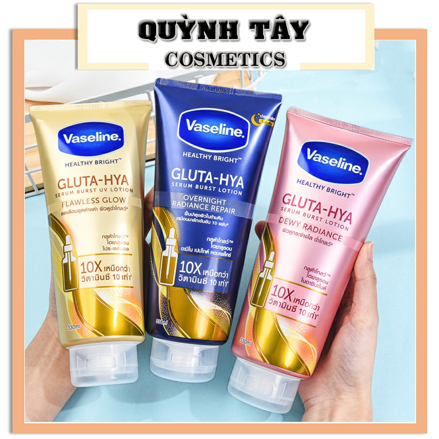 Dưỡng Thể Vaseline 10X thái Lan Healthy Bright Gluta-Hya 330ml