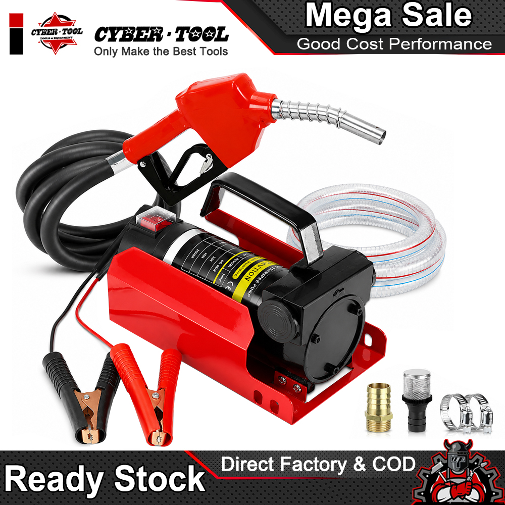 Bơm Hút Dầu 12V Dùng Điện Bình Máy Bơm Dầu Diesel 10GPM Hút Nhanh Cho Xe Cuốc Tàu Thuyền