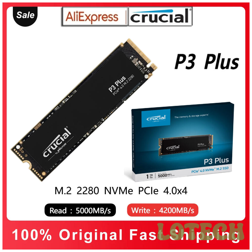 Crucial P3 Plus 2Tb Nvme M.2 Ssd - Fast Pcie 4.0 Storage For