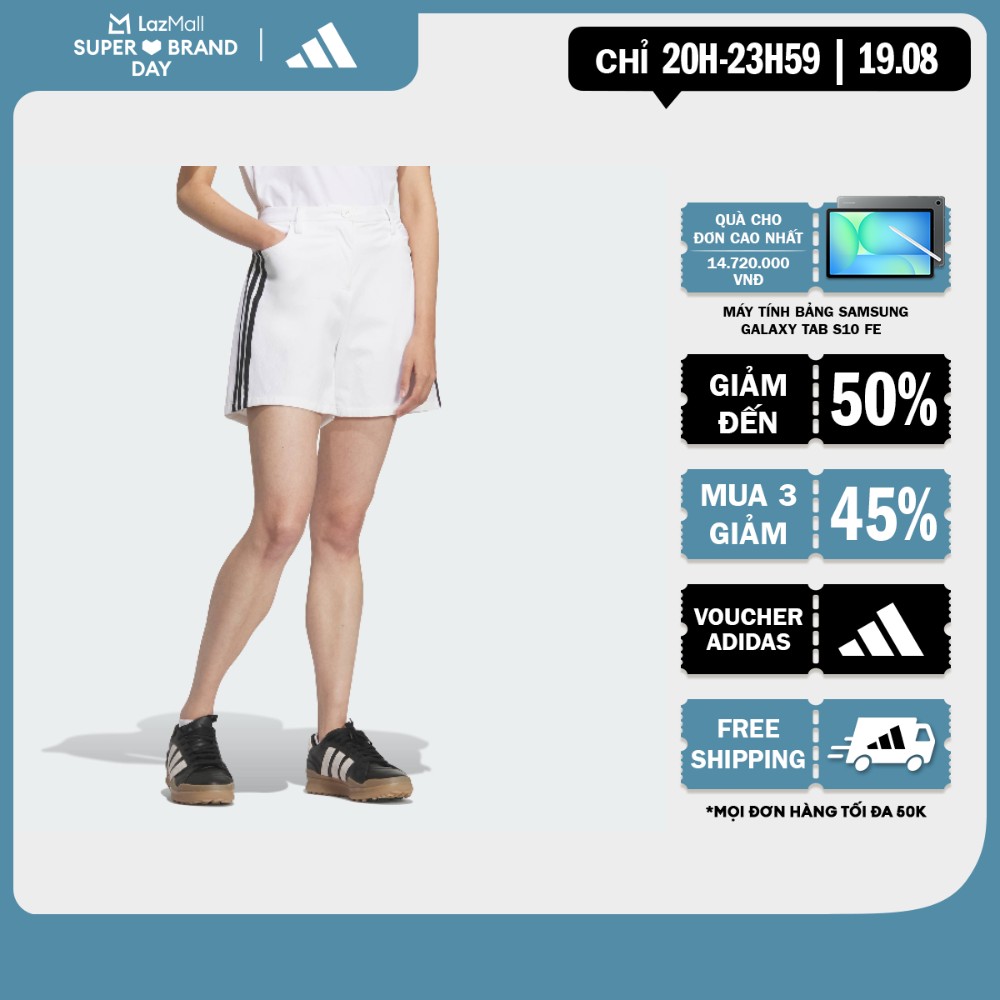 adidas Đánh gôn QUẦN SHORT 3 GẠCH 5INCH Nữ trắng KD7212